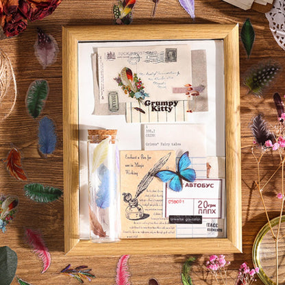 Imeepa Scrapbooking Stickers 480Pcs Plants Stickers, 8 Series Nature Theme, Flowers Mushroom Butterfly Feather Stickers for Scrapbook Journaling DIY Crafts Planners Art
