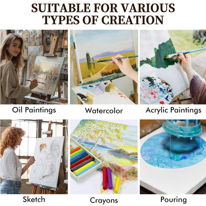 11x14" Wooden Canvas Float Frames - Wooden Photo frame Displays Picture 8x10"with Mat or 11x14 "without Mat - DIY Desktop and Wall Collage Picture Frames - Vertical & Horizontal Wood color 2 Pack