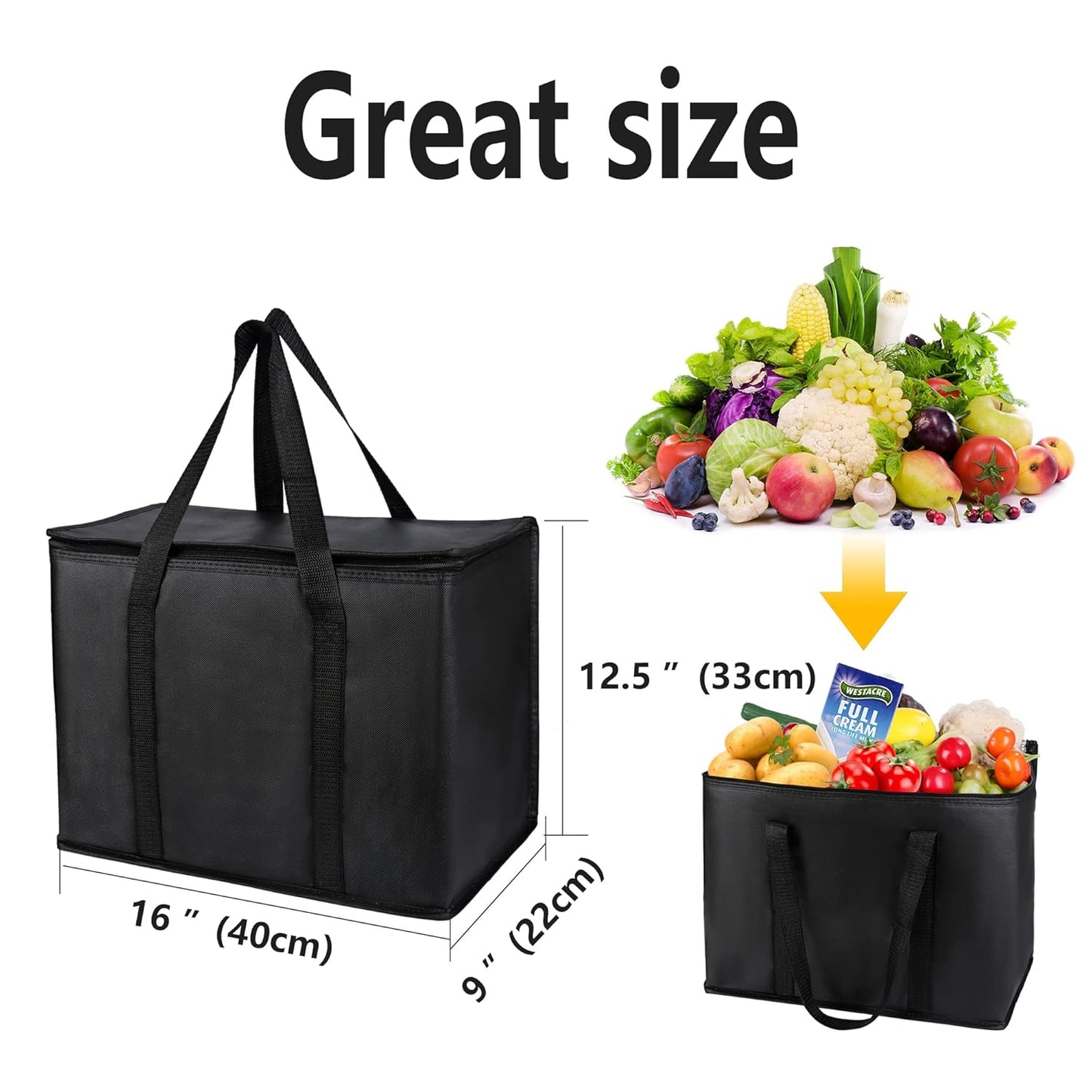 musbus Extra Insulated Food Delivery Bag Cooler Bags Keep Food Warm Catering Therma for doordash Catering cooler bags