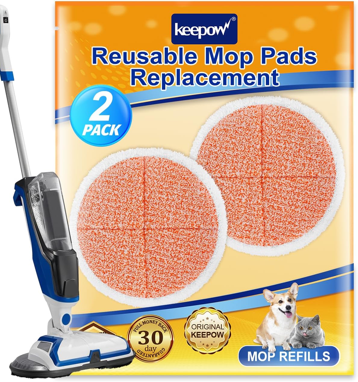 2039 20399, 2039A, 2307, 2315A, 23157, 2124, 20393 (2 Pack) KEEPOW Spinwave Replacement Pads Compatible with Bissell