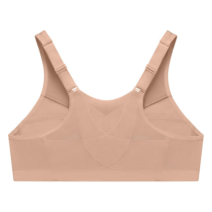 Glamorise Full Figure Plus Size MagicLift Front-Closure Posture Back Bra Wirefree #1265 Café 46DD