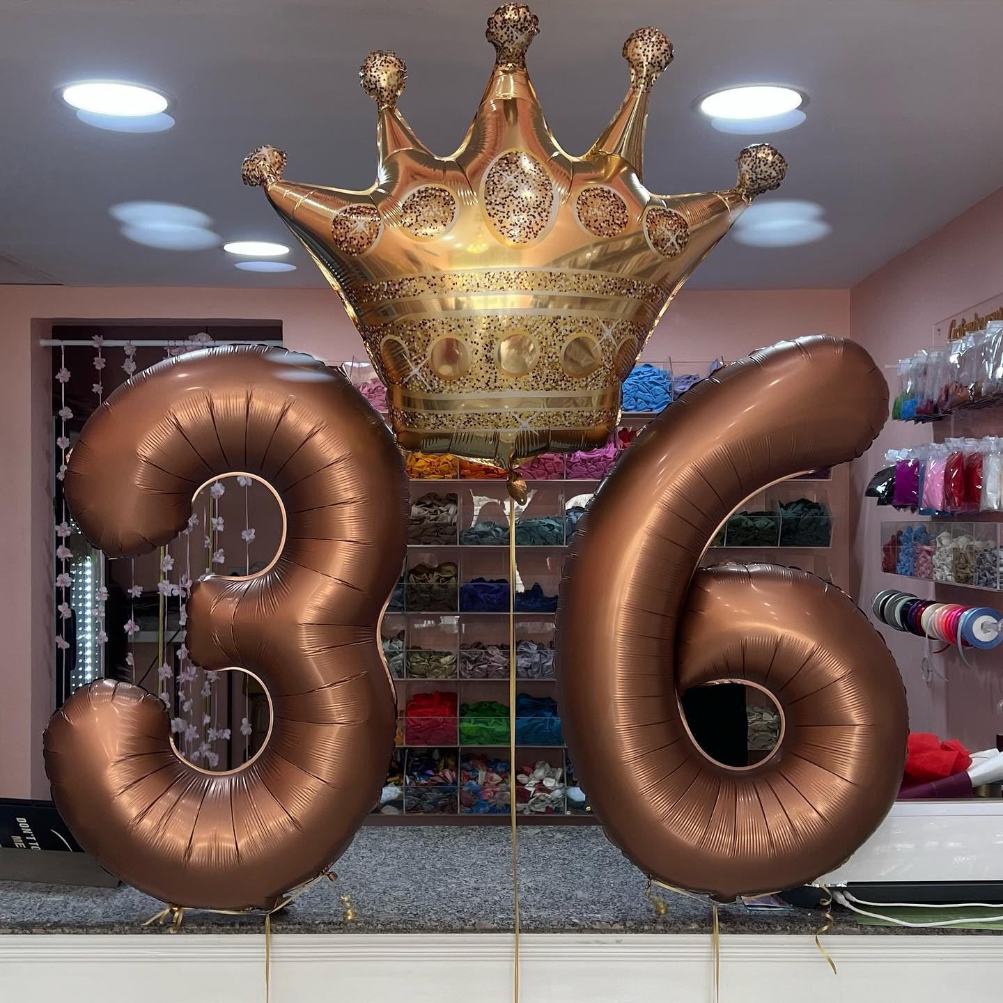 Regine Switzerland Dark Brown Number Balloon - 40 Inch Coffee Brown 0 for Birthday Party Decorations