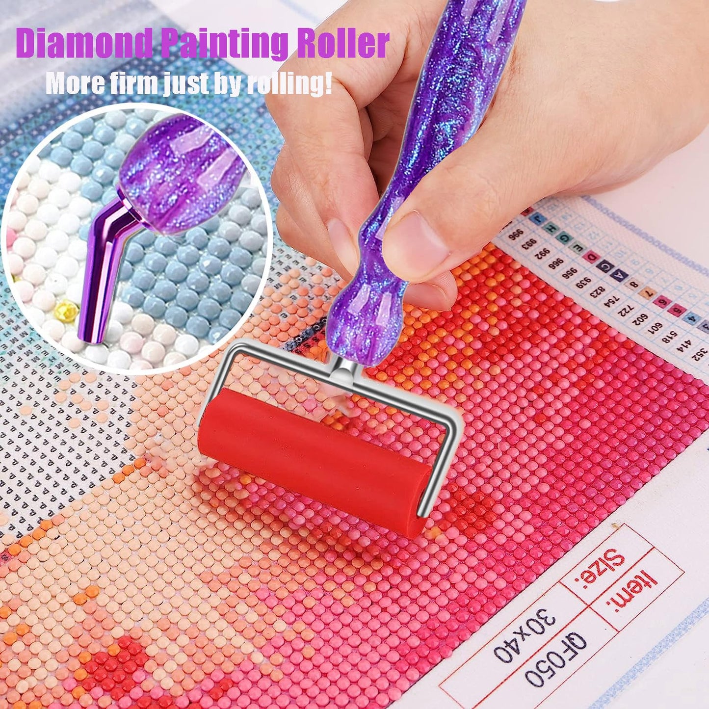 Heyseri Diamond Painting Pen, “Screw Tip, Tighter Hold”, Diamond Art Pen with Screw Thread Metal Tips, Tight Grip, 6 Painting Glue Clay