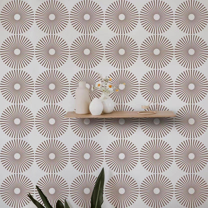 2pcs 12x12 Inch Reusable Tile Stencils Template for Painting Wall Tile Floor Cement Patio Furniture DIY Home Décor