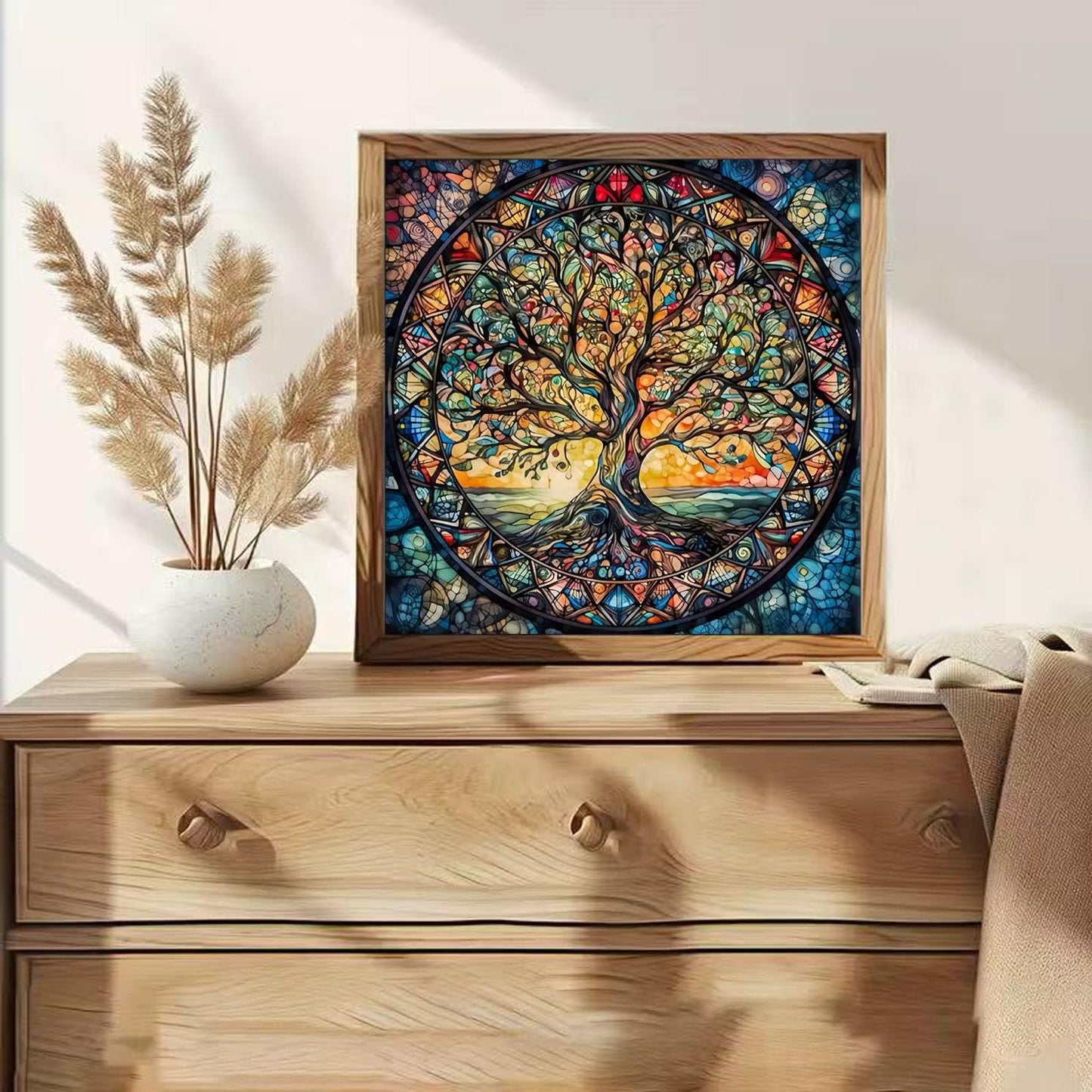 GEMOUJ Tree of Life Diamond Painting Kits for Adults,5D Diamond Art Kits for Adults Beginners,DIY Full Drill Round Paint by Diamonds Dot Art Paintings for Home Wall Decor 13.7 X 13.7 inch