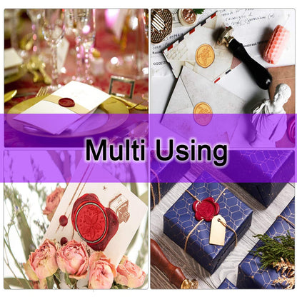 YIPLED 728PCS Wax Seal Stamp Kit with 24 Color(30 Pieces per Color) for Beginners, Ideal for Wedding Invitations, Christmas Letters, Craft Projects, Gift & Wine Sealing