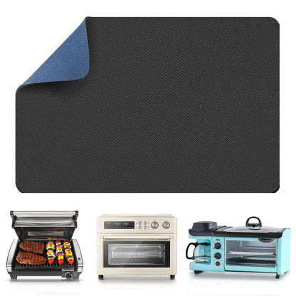 LOPNUR 14"x10" Small Appliance Slider, Appliance Sliders for Kitchen Appliances, 360° Rotating Sliding Tray for Coffee Maker, Heat Resistant Mat Cut to Fit Stand Mixer Air Fryer Microwave, Gray