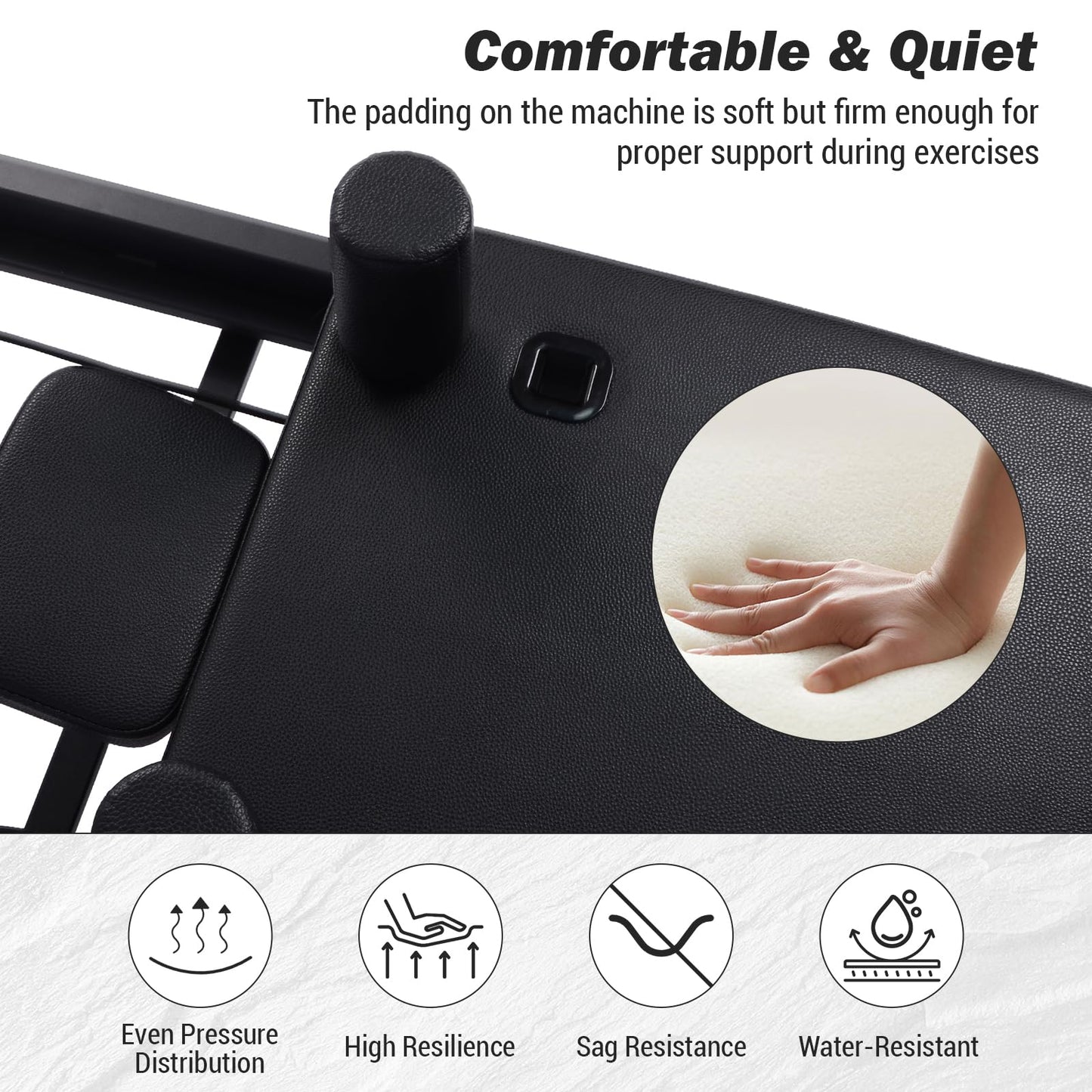 Pilates Reformer Machine for Home, 91" Foldable Pilates Reformer with High & Low Modes, 3-in-1 Reformer Pilates Equipment with Springs, Resistance Cords,