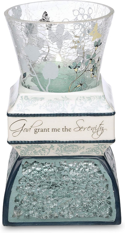 Pavilion Gift Company Mother-5.5" Holiday Tealight Holder, Teal