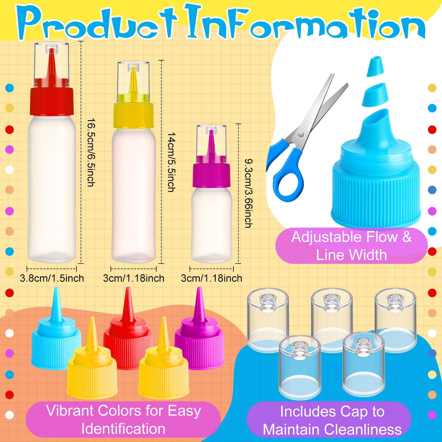 Acellegic 26 Pcs Cookie Decorating Tools Kit Supplies, Including 10 Icing Squeeze Bottles 2 Turntables 4 Needle Scriber 5 Silicone Mats 2 Funnel 2 Cleanning Brushes 1 Paint Brush Set Christmas Craft
