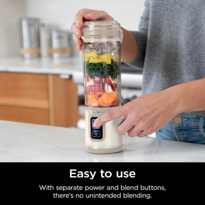 Ninja BC151BK Blast Portable Blender, Cordless, 18oz. Vessel, Personal Blender-for Shakes & Smoothies, BPA Free, Leakproof-Lid & Sip Spout, USB-C Rechargeable, Dishwasher Safe Parts, Black