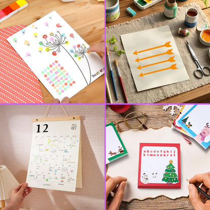 UCEC 3 Pack Metal Stencils for Journaling, Reusable Planner Stencils for Bullet Journal, Engraving & Scrapbooking, Metal Journal Templates for Habit Tracker, Calendar, Lists & DIY Crafts