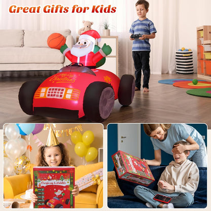 3.5FT 360Rotation, KLYLOP RC Inflatable Santa Claus Outdoor with Auto Inflate, Christmas Inflatables Santa Toys Car