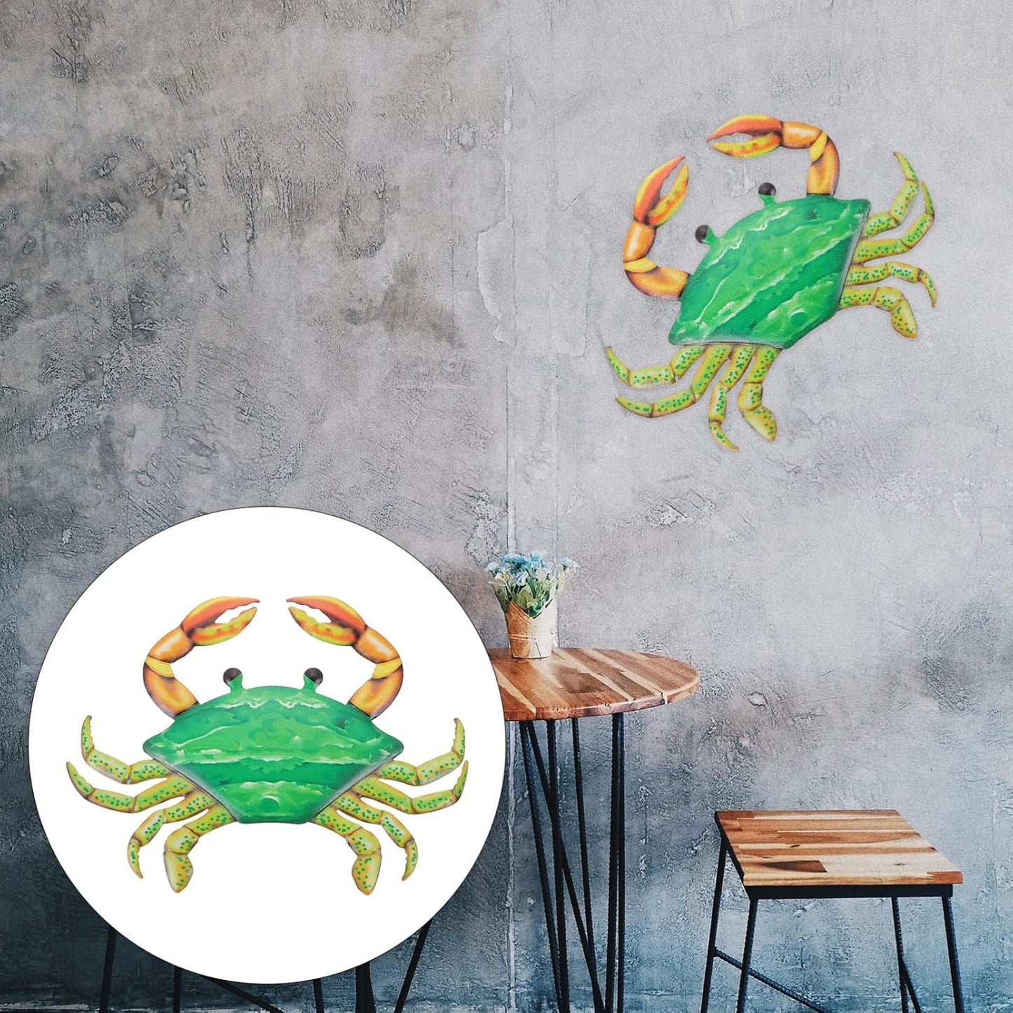 Stylish Metal Crab Wall Art for Indoor and Outdoor Spaces