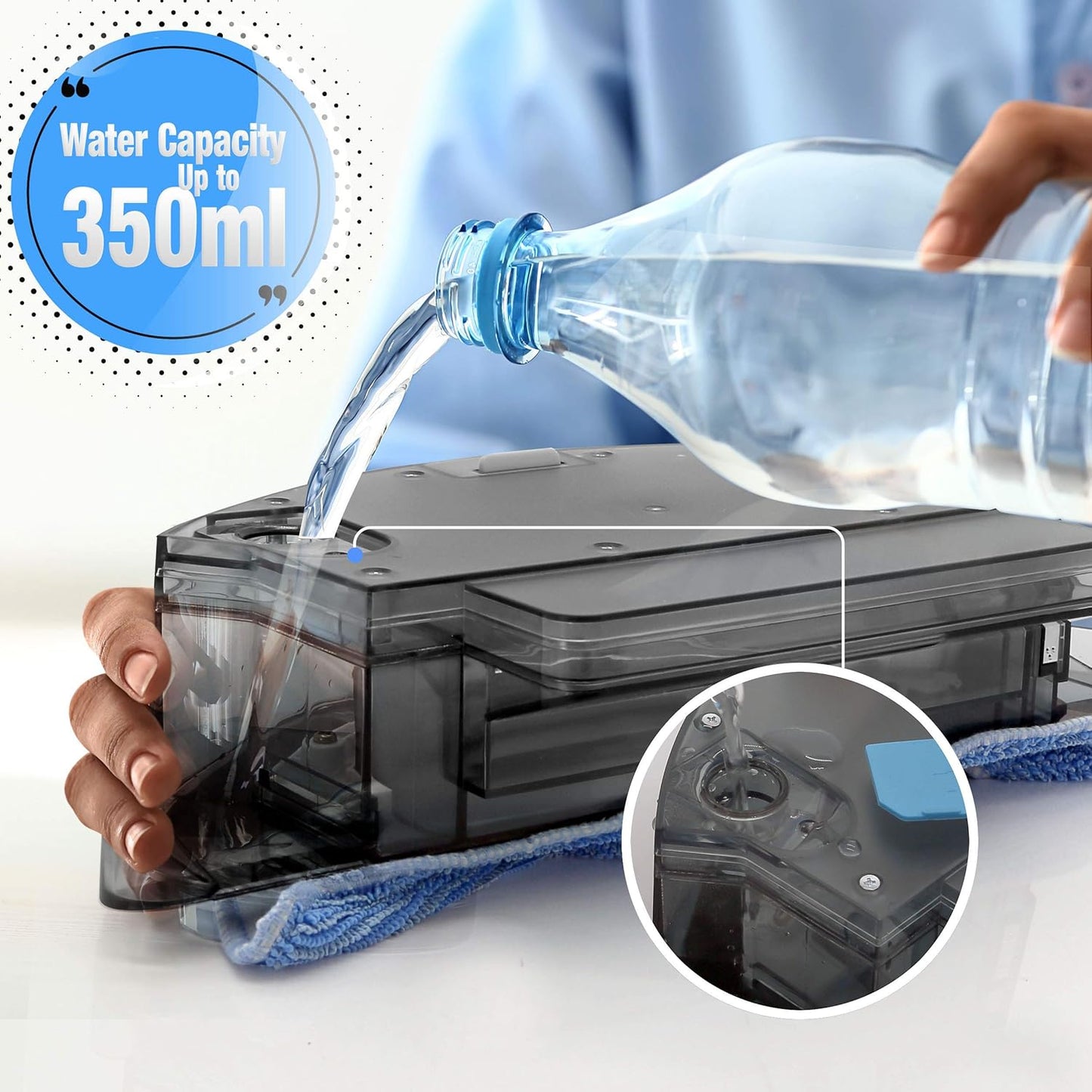 PURE CLEAN Wet Mop Accessory Kit for Pyle PUCRC455 Digital Smart Robot Vacuum