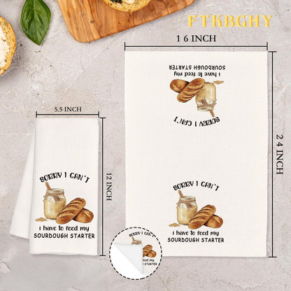 FTKBGHY Funny Baking Gifts Kitchen Towels, Gifts for Sourdough Bread Bakers Baking Lovers, Baker Gift Decorative Dish Hand Tea Towels for Bakery Kitchen, 16x24 Inch