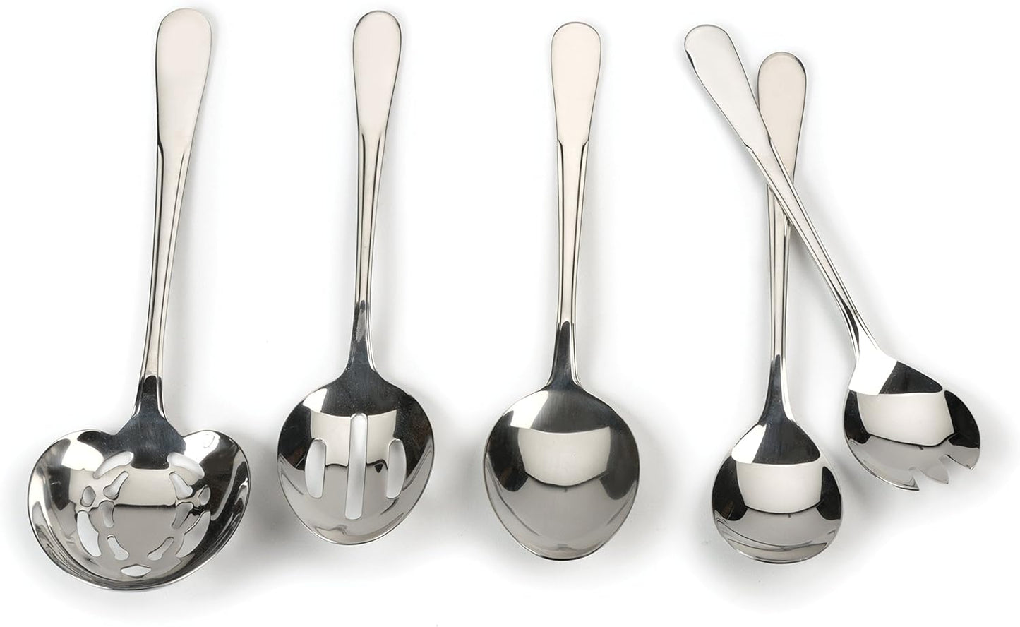 RSVP International Endurance Flatware Collection Stainless Steel Serving Spoon, Dishwasher Safe