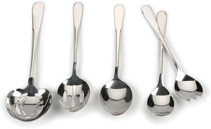 RSVP International Endurance Flatware Collection Stainless Steel Serving Spoon, Dishwasher Safe