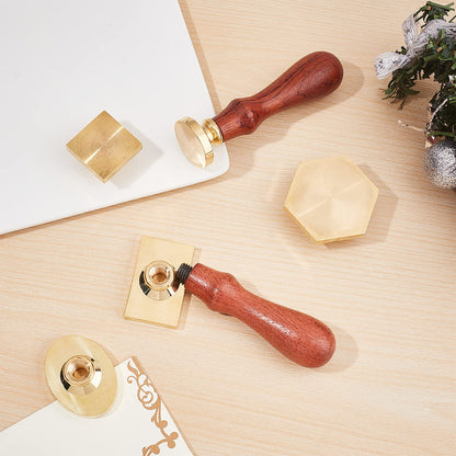 CRASPIRE Flower and Sword Wax Seal Stamp Head Replacement Vintage Sealing Wax Stamp Square Heads Only No Handle for Letter Envelopes Cards Invitations Wedding Halloween Xmas Christmas Easter Day