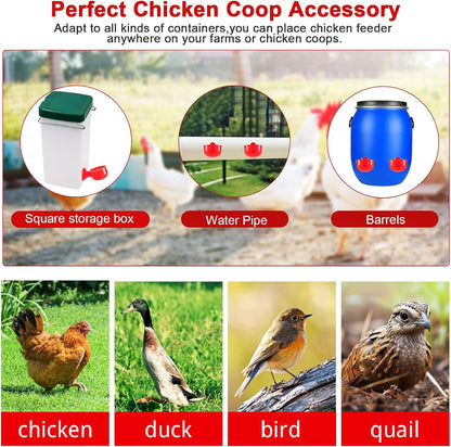 20 Pack Chicken Water Cups, Automatic Chicken Waterer for Poultry Automatic Chicken Watering System, Long-Lasting Use