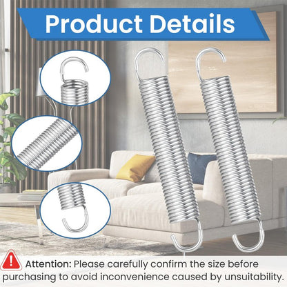 Aocies 4-3/4 inch Recliner Sofa Chair Replacement Springs (2 pcs) Mechanism Tension Sofa Chair Stainless Steel Spring