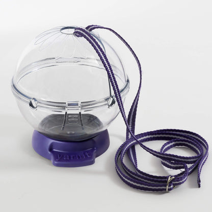 Prym Yarnit Travel Yarn Holder for Knitting & Crochet – Prevents Tangles with Two Yarn Channels, Shoulder Strap, Non-Slip Base & Hidden Storage