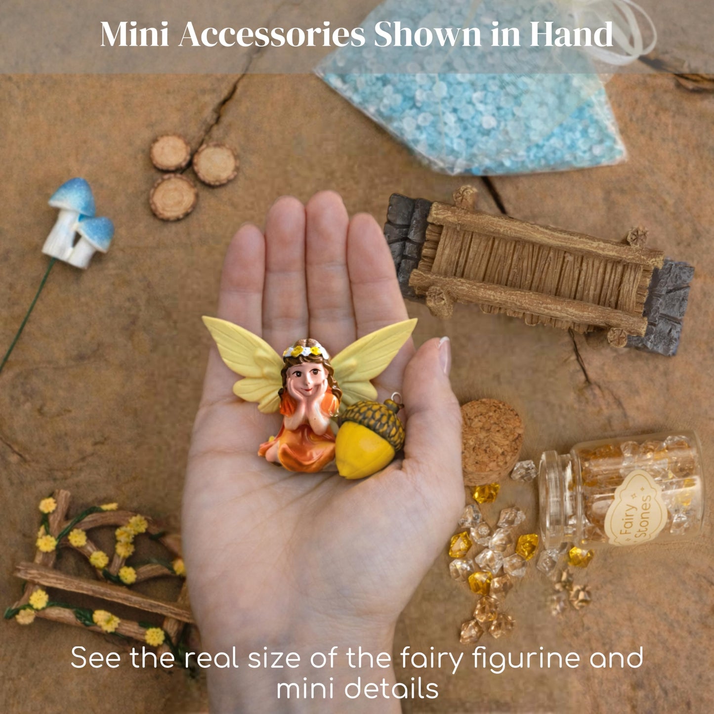 ALOVAK Fairy Garden Accessories Set, 10-Piece Hand-Painted Resin Figurines for Indoor/Outdoor Fairy Gardens, Plant Pots & Terrariums, Add-On Decor for Existing Fairy House Scenes, Gift-Ready Packaging