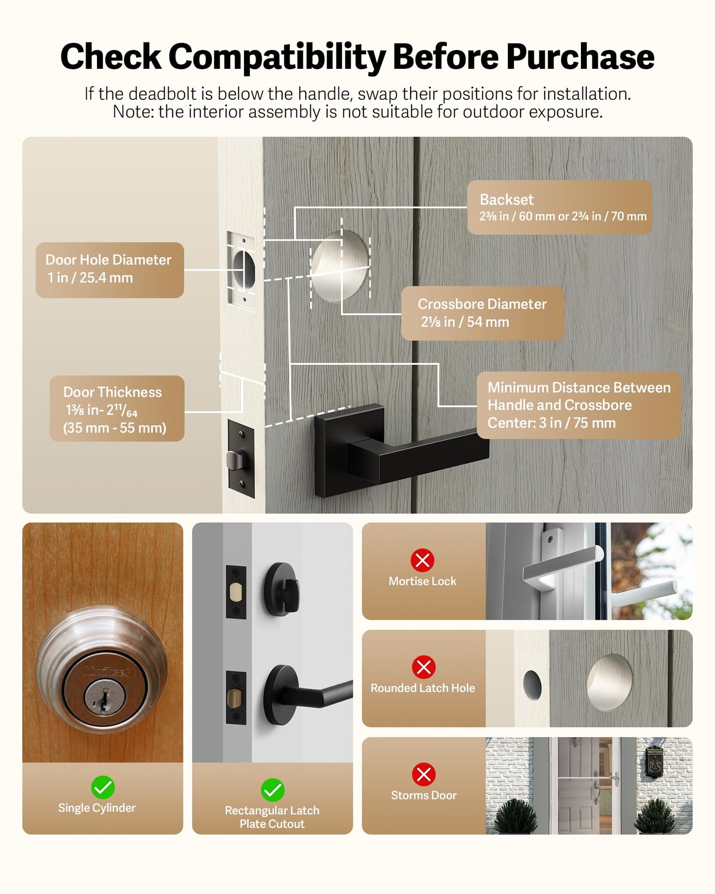 Lockin Veno Plus Smart Lock with 2K 180° Security Camera & Video Doorbell, AI Local Storage, Palm Vein/Fingerprint Keyless Entry Door Lock, Smart Locks for Front Door Bulit in Wi-Fi, App Control