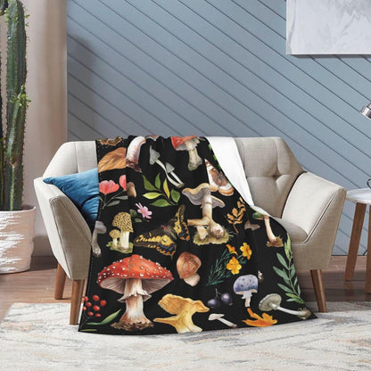 Knerova Cozy 40"x50" Mushroom Blanket - Ultra Soft Mushroom Throw Blanket, Super Fuzzy Plush Fleece Warm Stuffed Animal