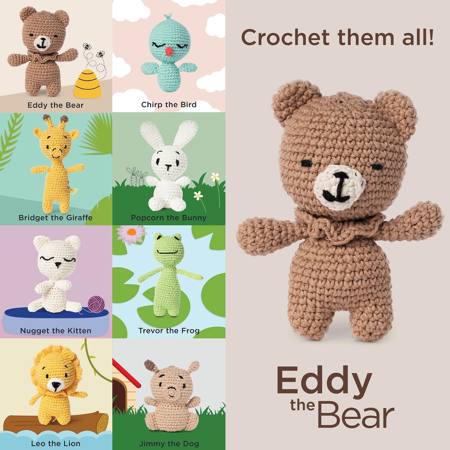 Red Heart Amigurumi Eddy The Bear Kit