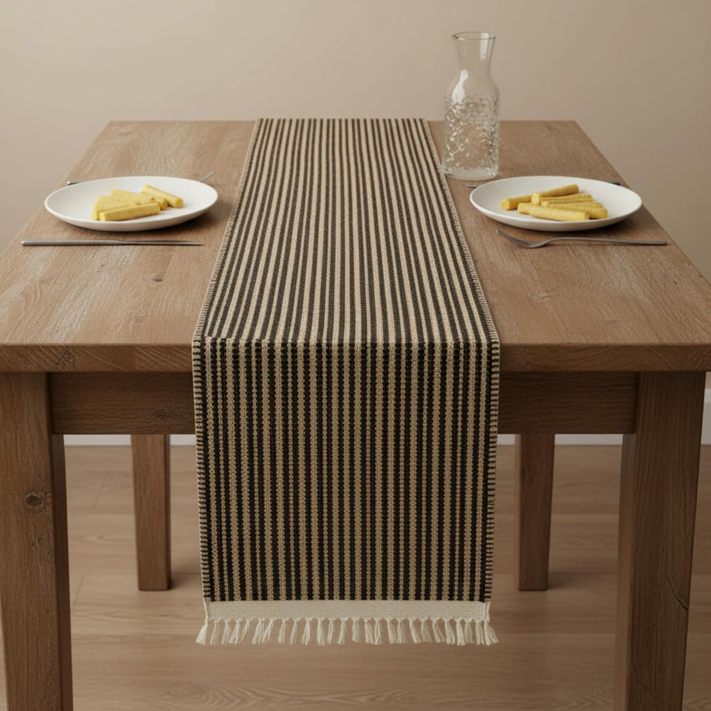 12x55 Inches, (1x4.7 Eco Crave Natural Jute Table Runner Handwoven Brown Boho Burlap Coffee Table Runner, Rustic