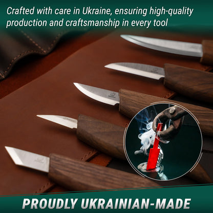 BeaverCraft Deluxe Wood Carving Kit S18X - Wood Carving Knife Set - Spoon Carving Tools Set - Whittling Knives - Woodworking Wood Carving Tools Large Whittling Kit S18X