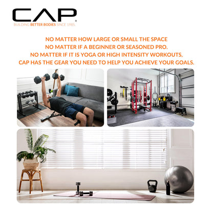 Cap Power Rack with Pull Up Bar & Attachments - Squat Rack & Strength Training Power Cage for Home Gym - RED