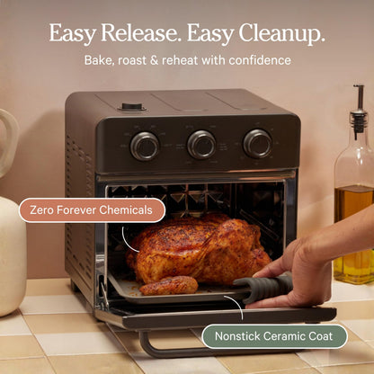 Our Place Wonder Oven Essentials Kit | Extra Air Fryer Basket & Nonstick Ceramic-Coated Bake Pan | Oven Safe, Eco-Friendly | Char
