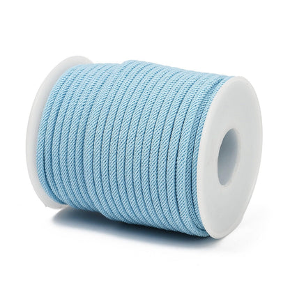 LiQunSweet 21.87 Yards(20m) LightSky 3mm Nylon Twisted Cords Decorative Twisted Twine Cord Rope String Thread for Sewing DIY Drawstring Crafting Jewelry Bracelet Making