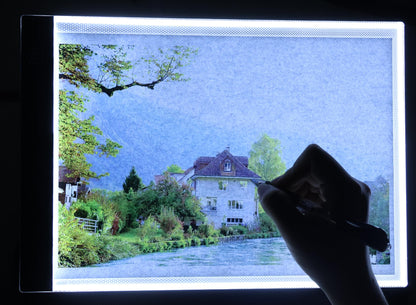 A4 Light Pad for Diamond Painting, LED Light Box Copy Board Light Tracing Box,Trace Light Board,Artcraft Copy Table,Middle