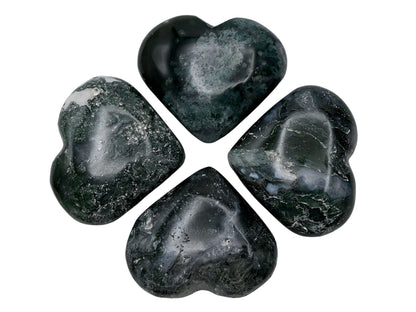 Amazing Gemstone Moss Agate Crystals and Healing Stones - Large Palm Stone Crystals Piedra - Crystal for Good Luck, Balanced Positive Energy, Meditation - Unique Stocking Stuffers, Gifts for Women