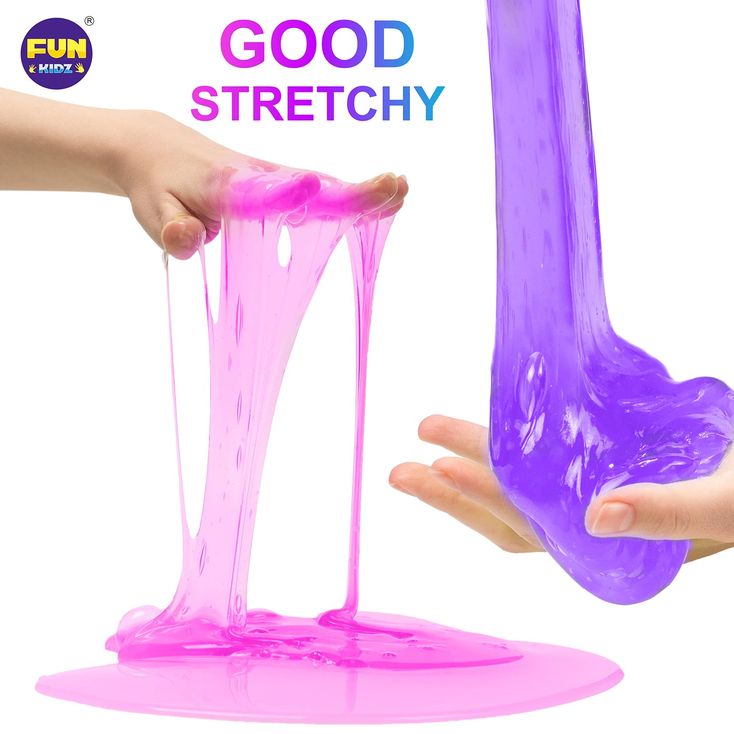 33 Cups Jumbo Slime Kit for Kids, FunKidz Premade Ultimate Slime Pack to DIY Soft, Cloud, Clear, Butter, Glitter, Glow in Dark Slime Making Kit Party Favors Gift Toys for Girls and Boys