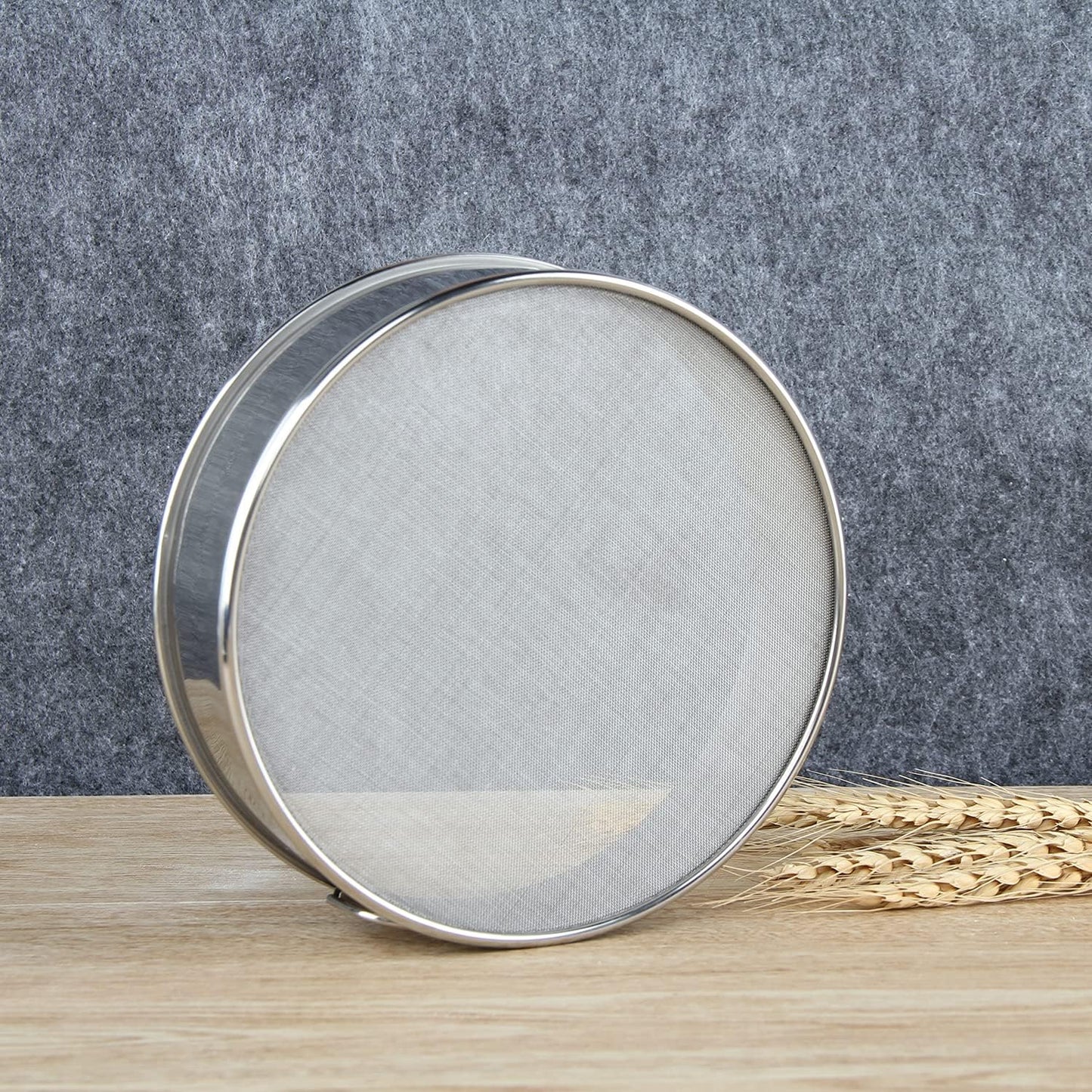 Fine Mesh Flour Sieve, 10" Stainless Steel 60 Mesh Round Sifter for Baking Cake and Bread