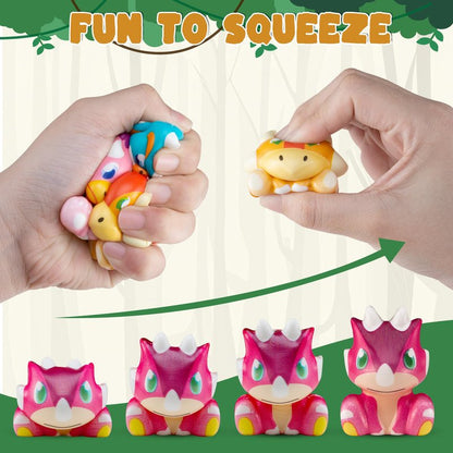DMIGHT Party Favors for Kids 24PCS Dinosaur Squishy Toys,Goodie Bag Stuffers, Pinata Stuffers,Birthday Gifts for Boys & Girls,Treasure Chest Prizes,Classroom Prizes for Kids (Dinosaur) (Dinosaur)