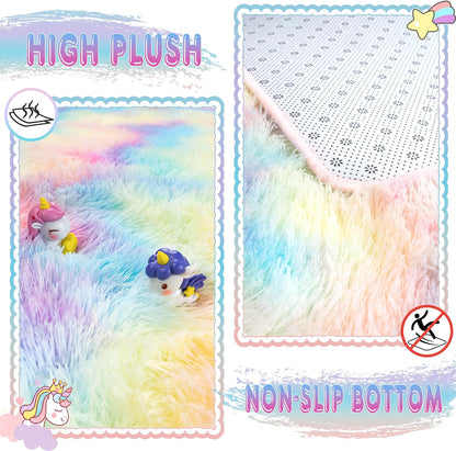 5x7 Ultra Fluffy Rug for Living Room Bedroom, Fuzzy Large Area Rug for Living Room, Plush Soft Shag Carpet for Girl Boy