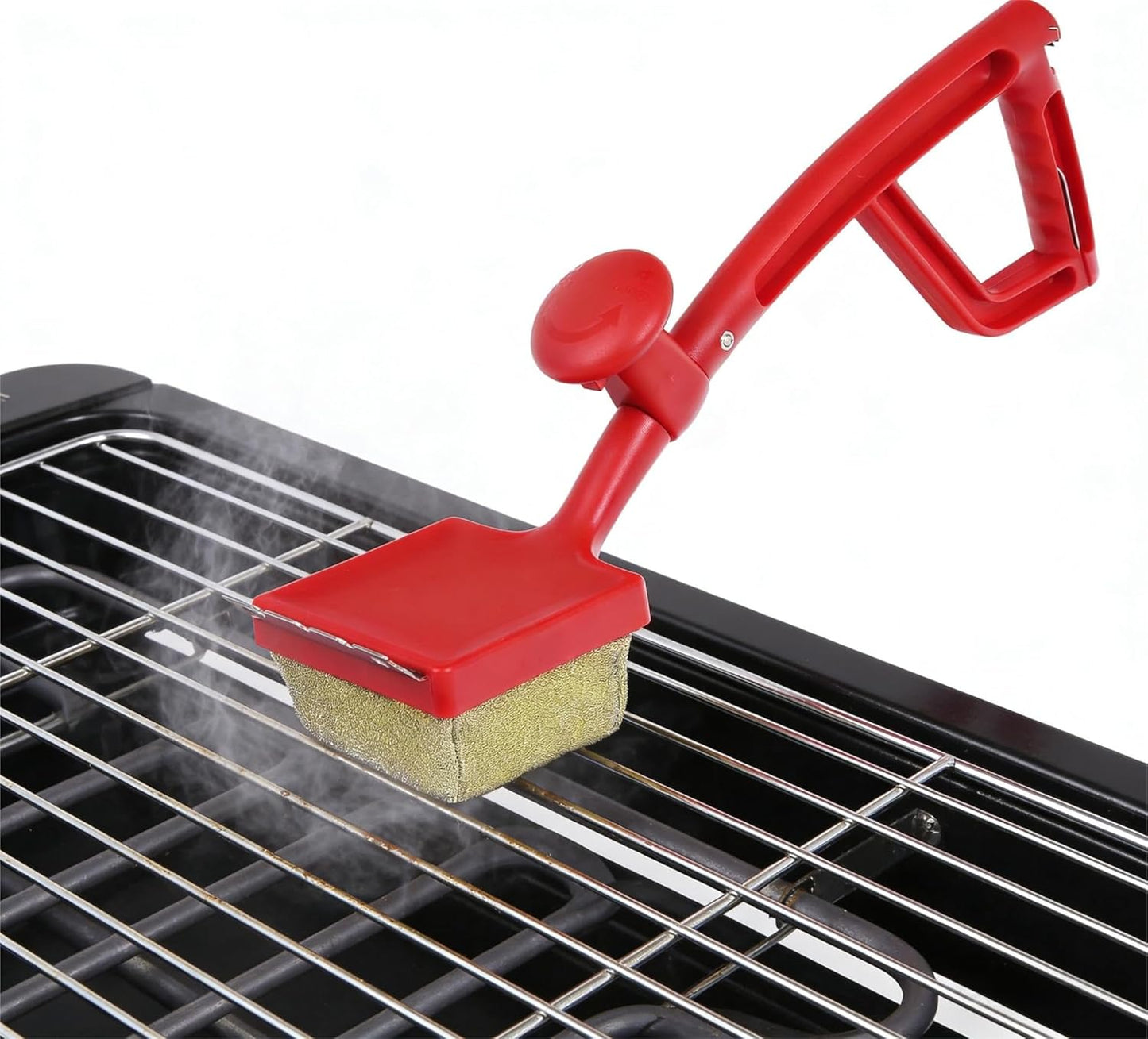 GASPRO Steam Grill Brush Bristle Free for Outdoor Grill, BBQ Grill Cleaning Brush with Replaceable Scrub Sponge Head