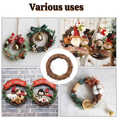 Yiksonyo 70 Pcs 2.4 Inch Natural Grapevine Wreath Set, Natural Rattan Wreath,Hand-Woven 2.4 Inch Vine Branch Wreaths, Perfect for DIY Crafts, Christmas Decorations, and Wedding Supplies