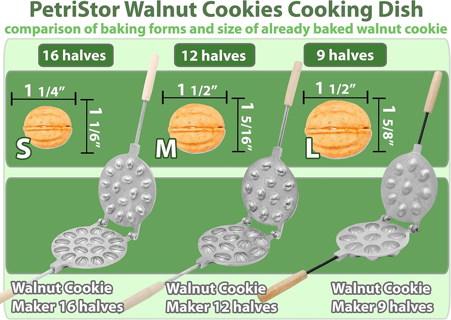 12 Walnut Cookie Mold Maker - Oreshki Mold Maker - Walnut Cookie Molds - Russian - Oreshki Maker