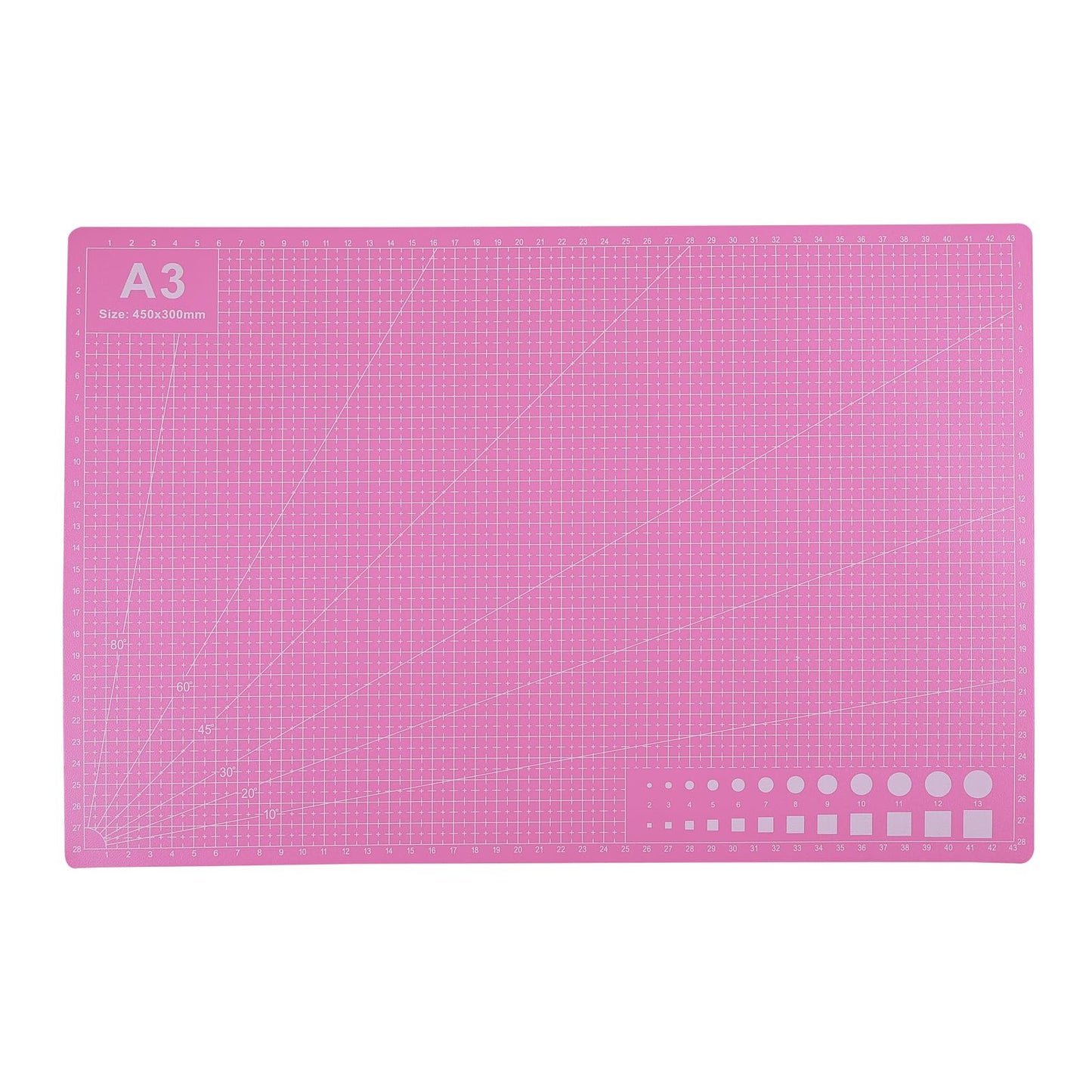 Cutting Mat A3 Pink, Self Healing Cutting Mat 12x18 Inch, 5-Ply Rotary Cutting Board Double-sided for Cutting Quilting Modeling Projects