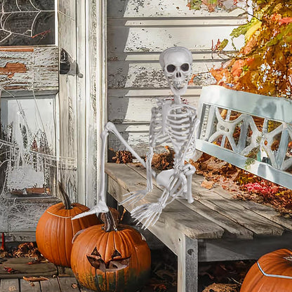 Kukooka 3ft Halloween Skeleton Decor Plastic Life Size Full Body Human Bones with Movable Joints for Halloween Decoration (1 Piece)