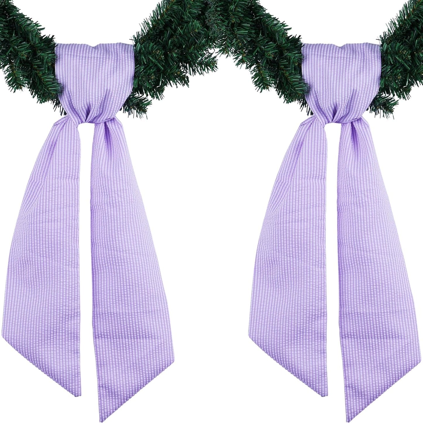 Purple Striped Wreath Ribbon Set by [Brand Name] - Elegant 5.12" Wide x 54.33" Length for Easter Decor