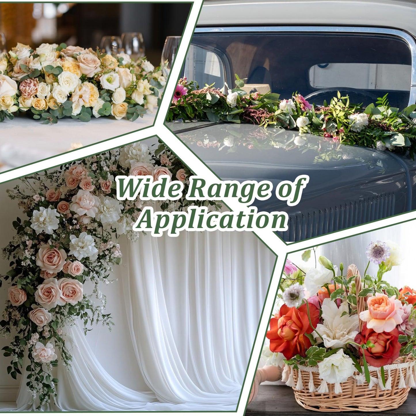Ckhoid 6 Pcs Large Floral Foam Blocks for Fresh and Artificial Flowers Each (9" L x 4.1" W x 2.6" H) Wet and Dry Flower Foam for Wedding, Birthdays, Home and Garden Decorations (Green)