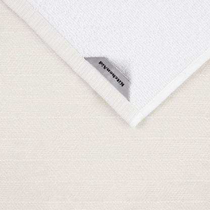 KitchenAid Chambray Stripe Kitchen Towels 8-Pack, Absorbent 100% Woven Cotton, Milkshake/White, 17”x28”