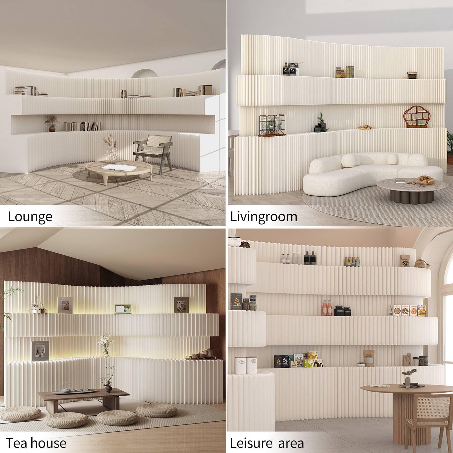 Kraft Paper Room Divider Screen 7.87ft * 16.41ft Foldable Privacy Partition for Home Office,Portable Folding Divider Wall for Dorm Studio Exhibition Store,Eco-Friendly Adjustable Room Separator Panel